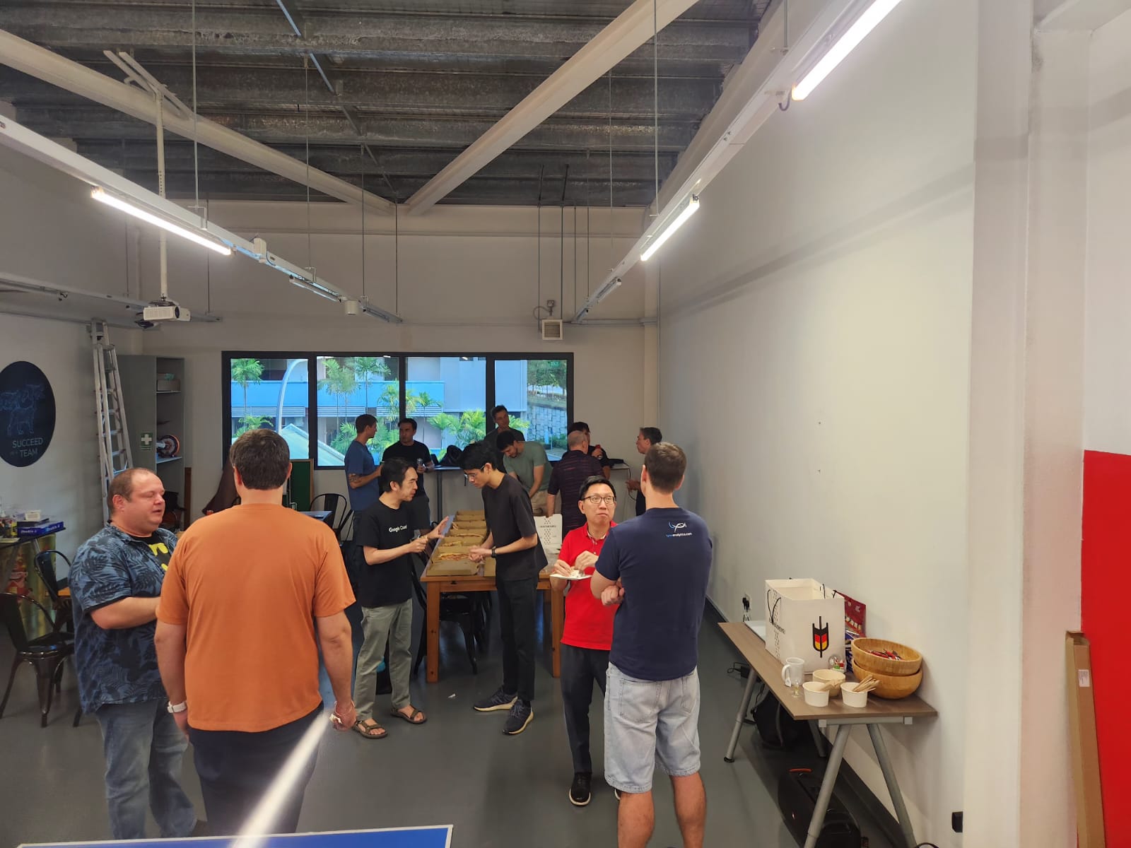 Audience at the April meetup